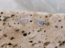 Load image into Gallery viewer, Winged Heart Sterling Silver Studs
