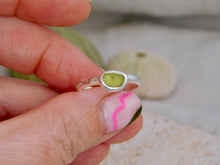 Load image into Gallery viewer, Yellow Sea Glass Sterling Silver Ring

