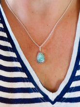 Load image into Gallery viewer, Emerald Rope Trim Sterling Silver Pendant
