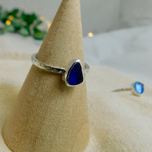 Load image into Gallery viewer, Ready To Wear Blue Sea Glass Stacking Ring
