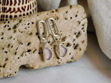 Load image into Gallery viewer, Mauve Sea Glass Sterling Silver Dangles
