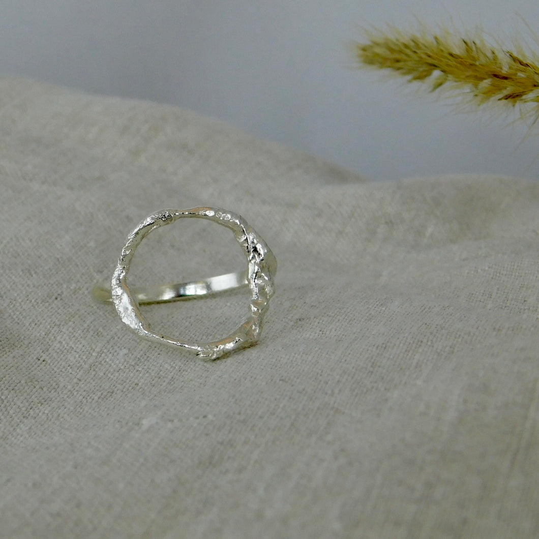 Made To Order Molten Hoop Sterling Silver Ring