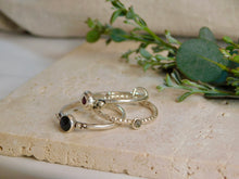 Load image into Gallery viewer, Labradorite and Sapphire Triple Sterling Silver Ring
