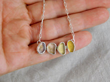 Load image into Gallery viewer, Warm Tones Sea Glass Sterling Silver Necklace
