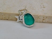 Load image into Gallery viewer, Made To Order Sea Glass And Sterling Silver Star Personalised Pendant
