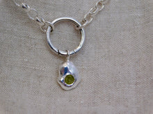 Load image into Gallery viewer, Peridot Pebble Sterling Silver Charm
