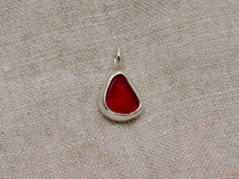 Load image into Gallery viewer, Red Sea Glass Sterling Silver Charm
