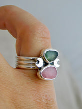 Load image into Gallery viewer, Rose Quartz and Kyanite Sterling Silver Ring
