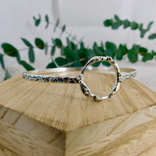 Load image into Gallery viewer, Chunky Molton Sea Foam Sterling Silver Bangle
