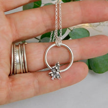 Load image into Gallery viewer, Christmas Tree Hoop Sterling Silver Pendant
