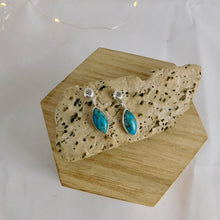 Load image into Gallery viewer, Turquoise Boho Sterling Silver Stud Dangles
