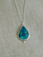 Load image into Gallery viewer, Chrysocolla Malachite Sterling Silver Pendant
