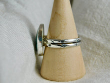 Load image into Gallery viewer, Emerald Aztec Stamped Sterling Silver Ring
