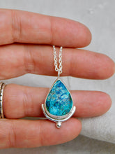 Load image into Gallery viewer, Chrysocolla Malachite Sterling Silver Pendant
