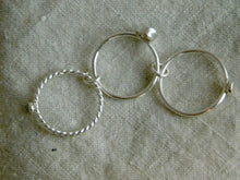 Load image into Gallery viewer, Aqua Sea Glass and Rainbow Moonstone Triple Sterling Silver Ring
