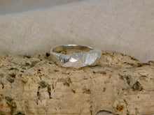 Load image into Gallery viewer, Geometric Carved Signet Style Sterling Silver Ring
