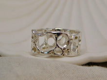 Load image into Gallery viewer, Wide Sea Sponge Sterling Silver Ring

