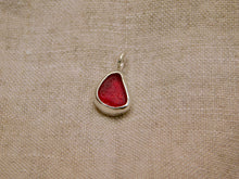 Load image into Gallery viewer, Red Sea Glass Sterling Silver Charm

