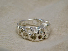 Load image into Gallery viewer, Sculptural Sea Sponge Sterling Silver Ring
