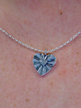 Load image into Gallery viewer, Chunky Heart Burst Sterling Silver Pendant
