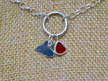 Load image into Gallery viewer, Red Sea Glass Sterling Silver Charm
