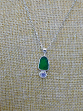 Load image into Gallery viewer, Green Sea Glass Sterling Silver Pendant
