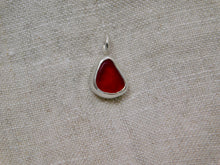 Load image into Gallery viewer, Red Sea Glass Sterling Silver Charm
