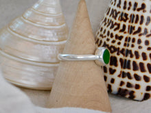 Load image into Gallery viewer, Green Sea Glass Sterling Silver Ring
