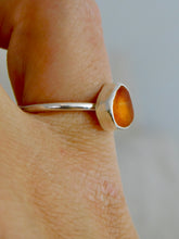 Load image into Gallery viewer, Ready To Wear Orange Sea Glass Sterling Silver Stacking Ring
