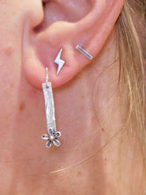 Load image into Gallery viewer, Flower Bar Sterling Silver Dangles
