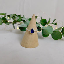 Load image into Gallery viewer, Ready To Wear Blue Sea Glass Stacking Ring
