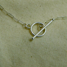 Load image into Gallery viewer, T bar Sterling Silver Necklace
