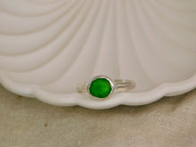 Load image into Gallery viewer, Green Sea Glass Sterling Silver Ring
