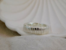 Load image into Gallery viewer, Chunky Striped Sterling Silver Ring
