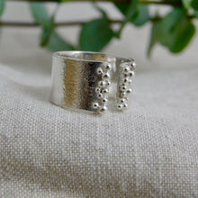 Load image into Gallery viewer, Made to Order Reticulated Loads Of Sea Foam Cuff Sterling Silver Ring
