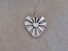 Load image into Gallery viewer, Chunky Heart Burst Sterling Silver Pendant
