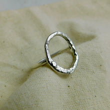 Load image into Gallery viewer, Molten Hoop Sterling Silver Ring
