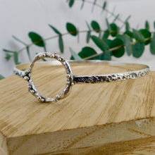 Load image into Gallery viewer, Chunky Molton Sea Foam Sterling Silver Bangle
