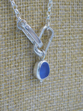 Load image into Gallery viewer, Cornflower Blue Sea Glass Sterling Silver Charm
