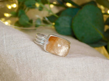 Load image into Gallery viewer, Rectangle Rutile Sterling Silver Ring
