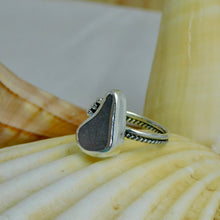 Load image into Gallery viewer, Super Rare Lilac Sea Glass Sterling Silver Ring
