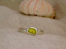 Load image into Gallery viewer, Yellow Sea Glass Sterling Silver Ring
