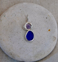Load image into Gallery viewer, Cobalt Sea Glass Sterling Silver Charm
