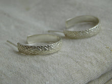 Load image into Gallery viewer, Snake Wire Sterling Silver Hoop Studs
