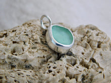 Load image into Gallery viewer, Aqua Sea Glass Sterling Silver Charm
