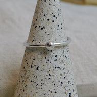 Made To Order Medium Pebble Sterling Silver Stacking Ring