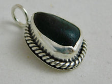 Load image into Gallery viewer, Teal Sea Glass Sterling Silver Pendant
