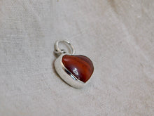 Load image into Gallery viewer, Large Red Jasper Heart Sterling Silver Pendant
