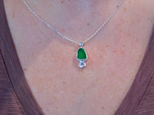 Load image into Gallery viewer, Green Sea Glass Sterling Silver Pendant
