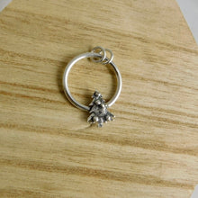 Load image into Gallery viewer, Christmas Tree Hoop Sterling Silver Pendant
